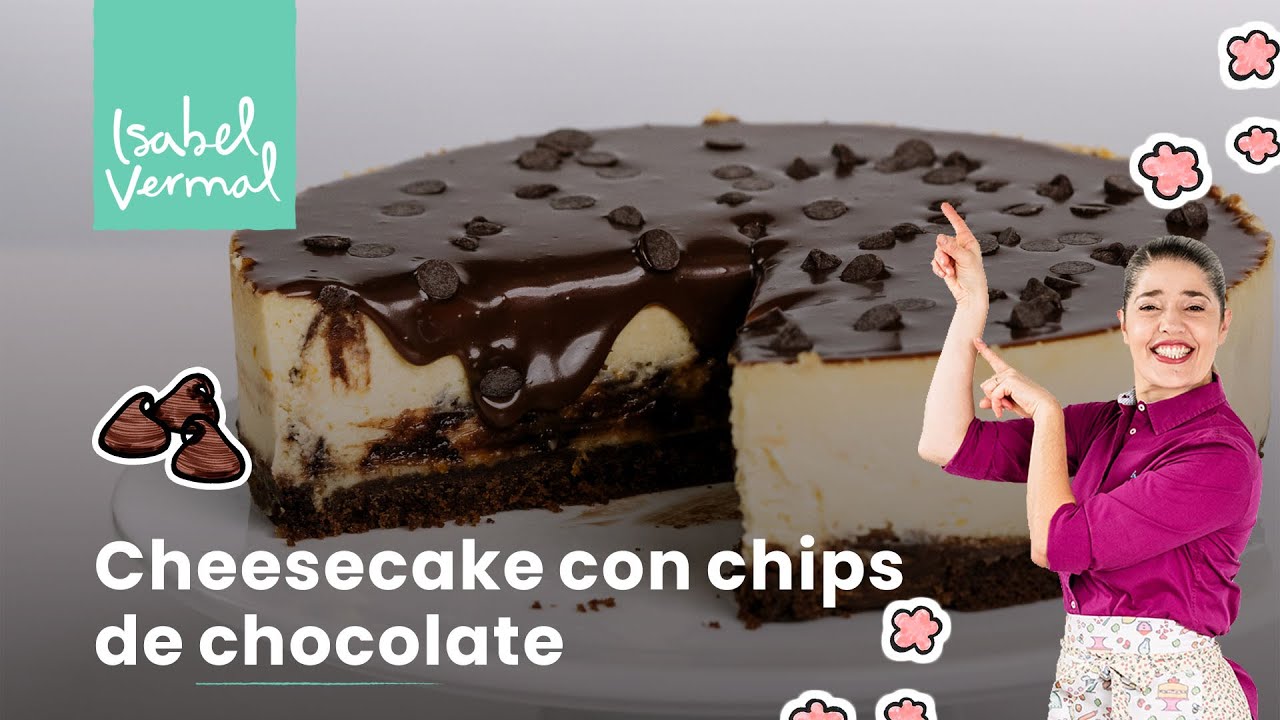 Cheesecake con chips de chocolate