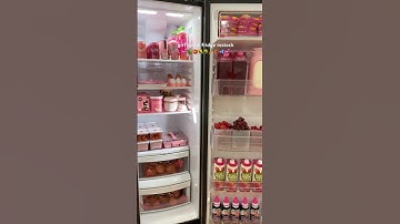 girl’s PINK fridge restock #asmr #restock #fridge #shorts #pink #gorltalk #thatgirl