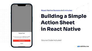 #31 Building a Simple Action Sheet in React Native