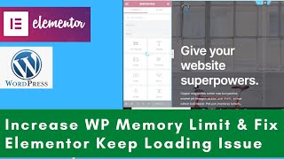 How To Fix Elementor Keep Loading Issue | Increase WordPress Memory Limit 2022 | Learn To Earn