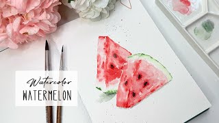 Watercolor Watermelon 🍉 - Easy & Fun Summer Painting Tutorial