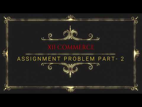 special cases of assignment problem