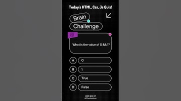 JavaScript Quiz: What Is the Value of 0 && 1? | IT Guru Solutions #JavaScript #TechQuiz  #SEO #html5