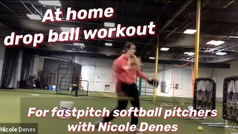 At home drop ball workout for fastpitch softball pitchers