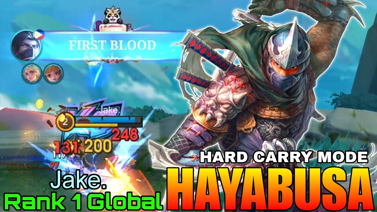 Deadly Ninja Hayabusa Hard Carry - Top 1 Global Hayabusa by Jake - Mobile Legends