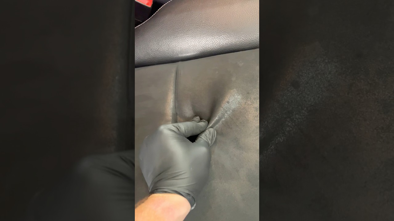 Dirty and clogged alcantara deep clean and brought back. Now the fibres free flow 