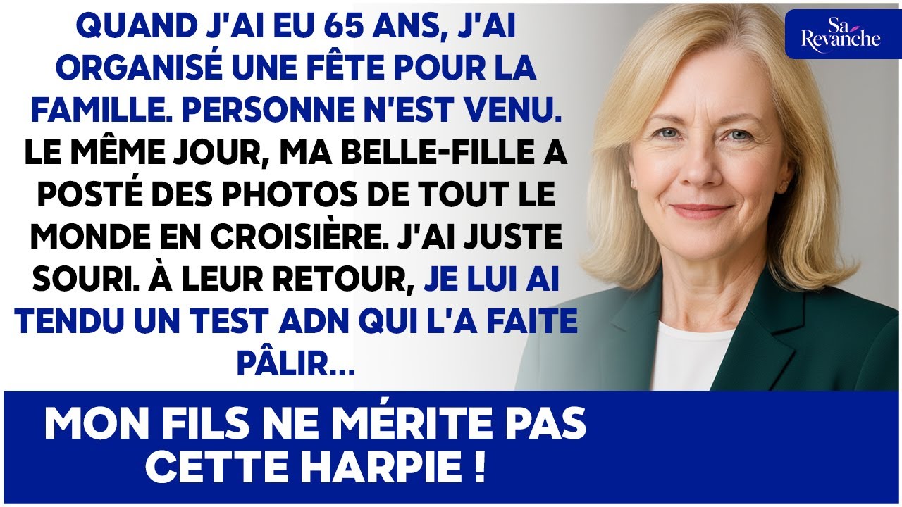 Le jour de mes soixante-cinq ans, j’ai dressé une table pour huit personnes. Personne n’est venu. Le même soir, ma belle-fille a posté des photos de toute la famille en croisière en Méditerranée....