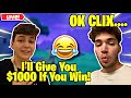 CLIX Says He Will Donate $1000 If Adin Wins This Fortnite Game! (INTENSE!)