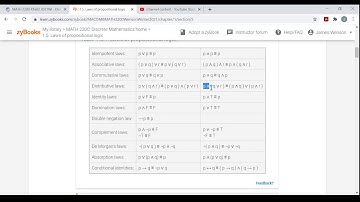 Math 2200: Section 1.5 - Laws of Propositional Logic