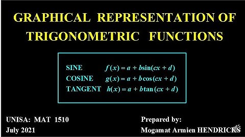 MAT1510  Trigonometric  Functions  Sine Cosine Tangent  Properties and Graphs VIDEO