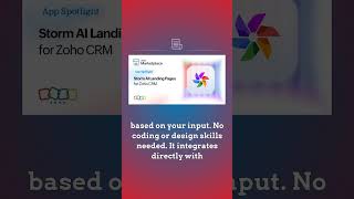 App Spotlight: Storm AI Landing Pages for Zoho CRM