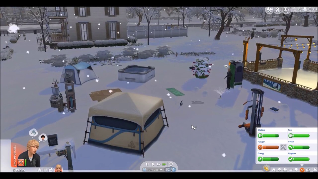 WILL SLEEPING IN A TENT IN WINTER KILL YOU? The Sims 4 Seasons YouTube