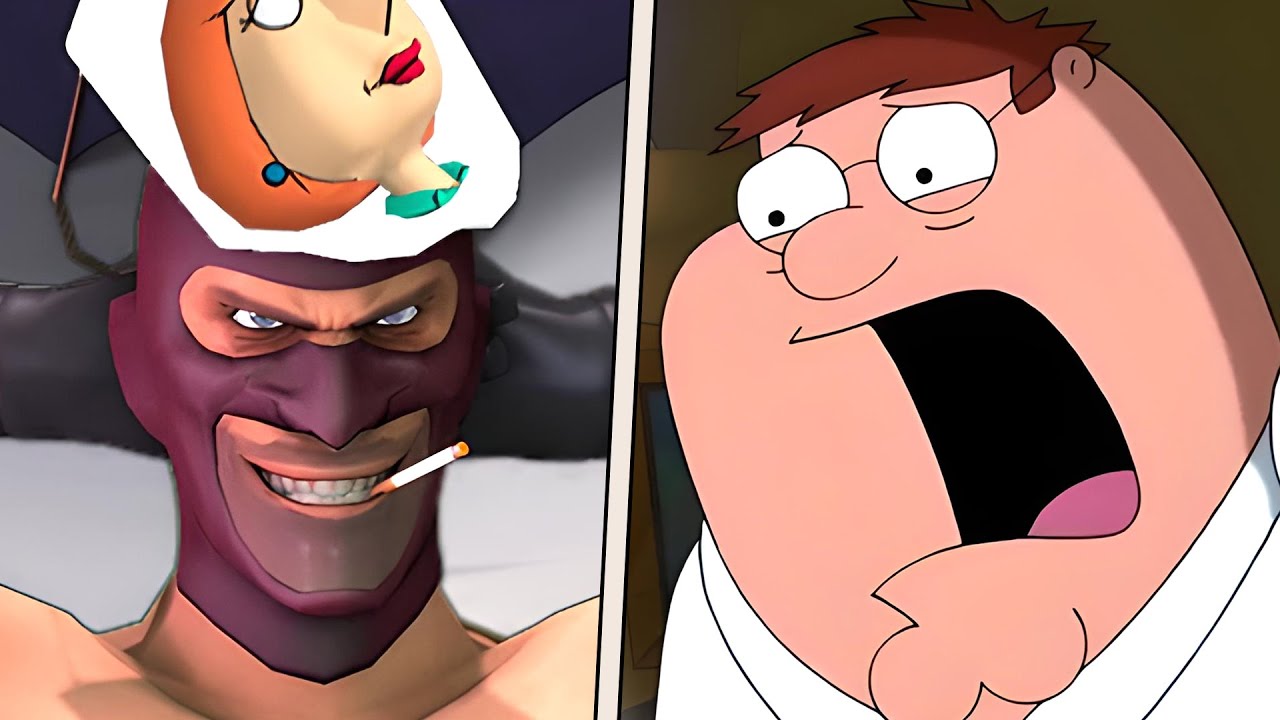 That Family Guy scene but with the TF2 Spy instead