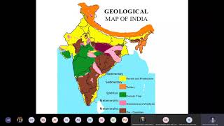 Geological structure Part 2 : Rock System of India  (Recorded class Lecture)