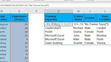Excel (Office 365): FILTER function (Video 1)