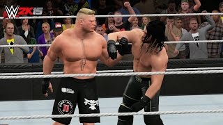 WWE 2K15 Battleground 2015 - Seth Rollins vs Brock Lesnar - WWE World Heavyweight Title!