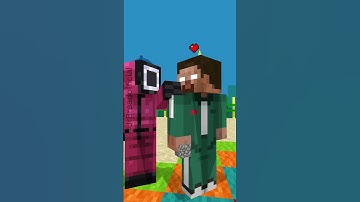 HELP Herobrine WIN the Biseokchigi (Squid Game) #minecraftanimation #trending