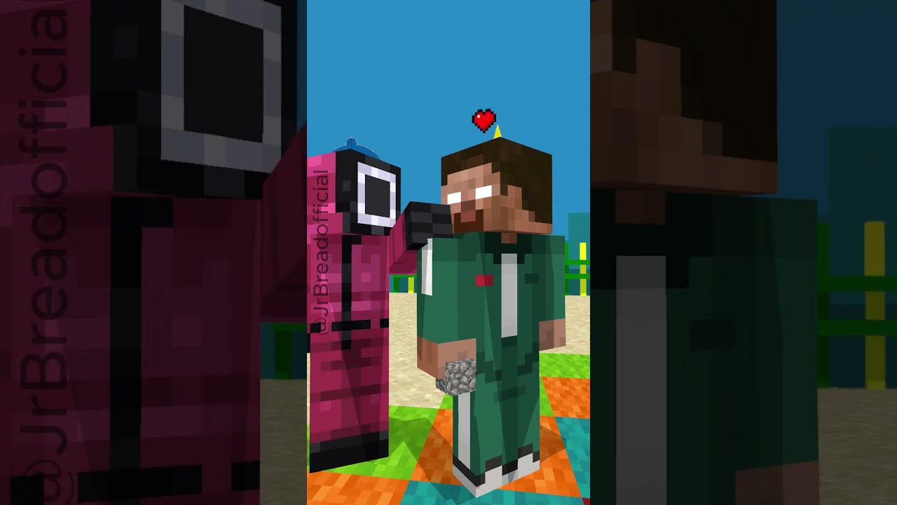 HELP Herobrine WIN the Biseokchigi (Squid Game) #minecraftanimation #trending
