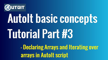 AutoIt basic concepts Tutorial Part #3 | Declaring Arrays and Iterating Over Arrays in AutoIt