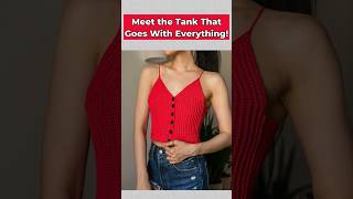 The Easiest Button Up Tank Top! #crochetsummertop #crochet #diy