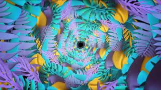 free Loops Colorful Jungle Rotating Tunnel ,VJ LOOP ,BACKGROUND ,ANIMATION,STOCK FOOTAGE