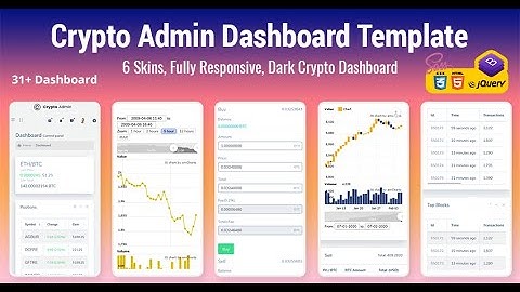 Crypto Tokenize Admin Dashboard Bootstrap Template with Dark Theme