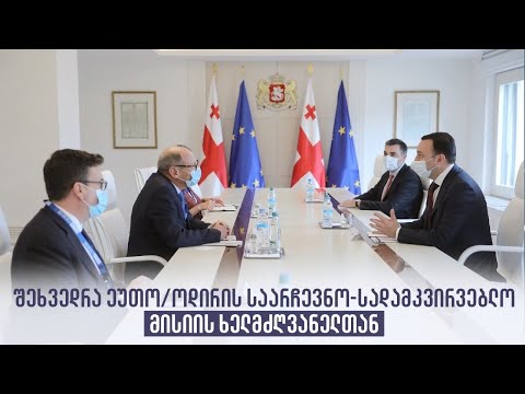 შეხვედრა ეუთო/ოდირის საარჩევნო-სადამკვირვებლო მისიის ხელმძღვანელთან