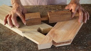 Making Sustainable Table Corner Structure Joints, Amazing Traditional Skillful Cutting Wood Joints