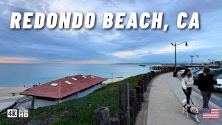 Redondo Beach Pier, Los Angeles | Walking Tour 4K Winter