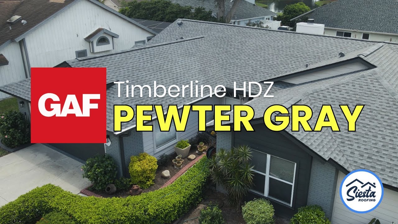 GAF Timberline HDZ Pewter Gray Roof Replacement in Sarasota, Florida | Siesta Roofing