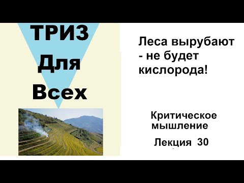 Караул нас лишают кислорода – вырубают леса! Лекция 30. Школа критического мышления.