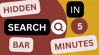 Create a hidden search bar in 5 minutes