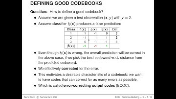 SL - 12 Multiclass Classification - 04 Designing Codebooks and ECOC