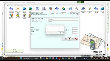 how to make GST HSN code in Finsys ERP software