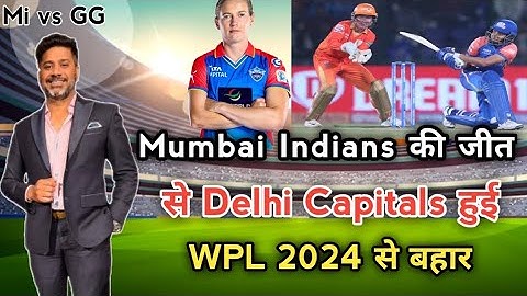 wpl 2024 mi vs gg after match points table| big shock for Delhi Capitals after Mumbai winning