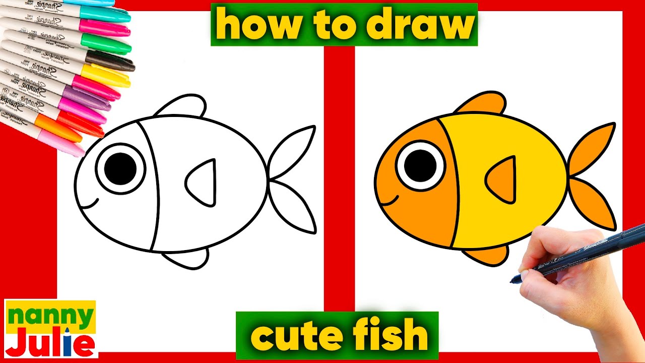 Scratch Art Techniques  How to Draw a Colorful Fish Easy 