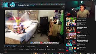 Blaustoise Reaction to Streamer Sets FIREWORKS in His Room GONE WRONG