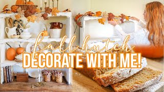 FALL HUTCH DECORATE WITH ME! |VINTAGE FARMHOUSE FALL DECOR 2021!