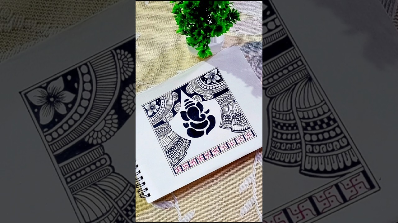 Ganesh ji mandala art ❤️🙏🌼