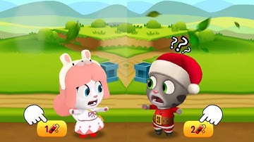 Talking Tom Gold Run Spring 2018 vs 2025 - Bunny Beauty Angela Vs Santa Tom Gameplay