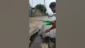Remove Debris Clogged Culvert #drain #remove #cloggeddrain #unclog #shorts
