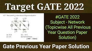 GATE 2022 Network previous year question papers solutions electronics and communication engineering