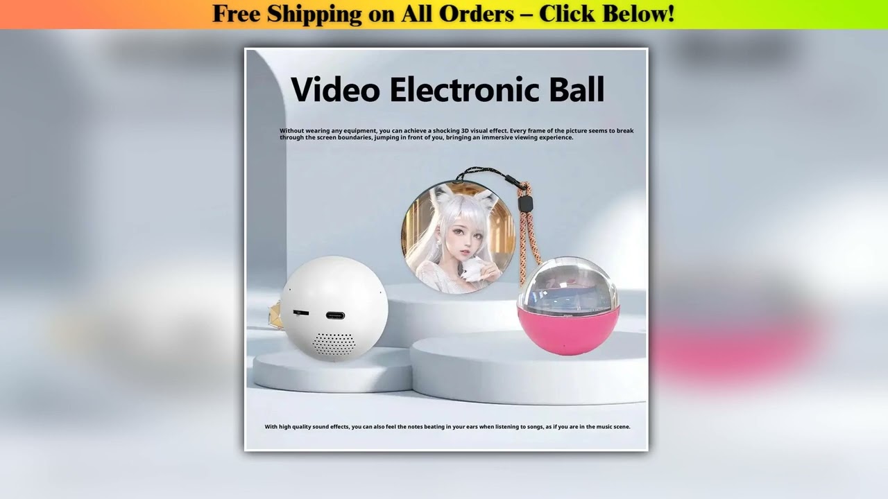 3D Video Crystal Ball DIY Memory Art Glass Ball Lamp Spherical Pixel Display 27inchs Screen 4GB Vid