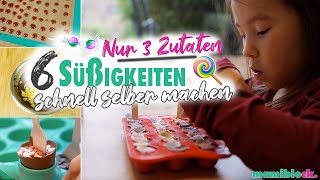 6 einfache Süßigkeiten -  Nur 3 Zutaten 🍭🍬 | Einfach & Schnell | Geschenkideen | mamiblock