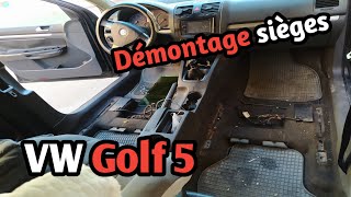 Démontage du siège Volkswagen Golf 5