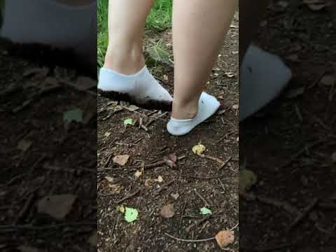 Girls white socks outdoor