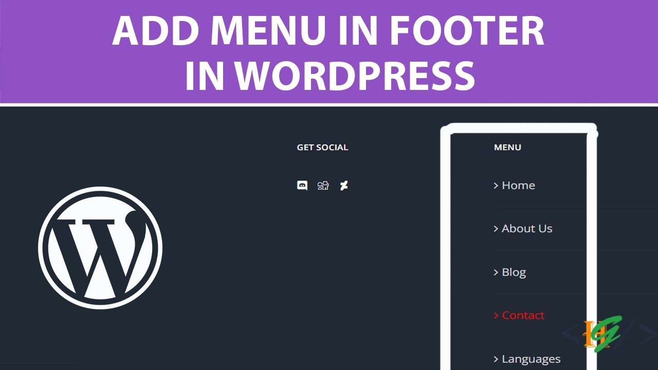 How to add Custom Navigation Menu in WordPress Footer - YouTube