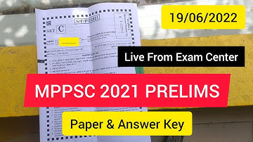 MPPSC 2021 Prelims Paper and Solution 19 June 2022 Set Wise Paper Solution Paper 1 GS AnswerKey setC