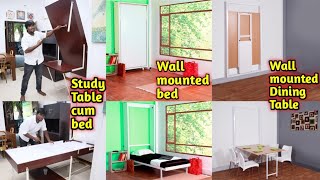 Amazing Space Saving Furnitures | Foldable dining table, Wall mounting Bed | RV