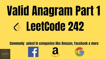Anagram of a String in Java Part 1 | Leetcode Valid Anagram | Anagram Program in Java Using Strings
